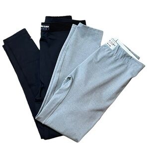 Adam Selman Sport Set of 2 Leggings Black and Grey Size Medium‎